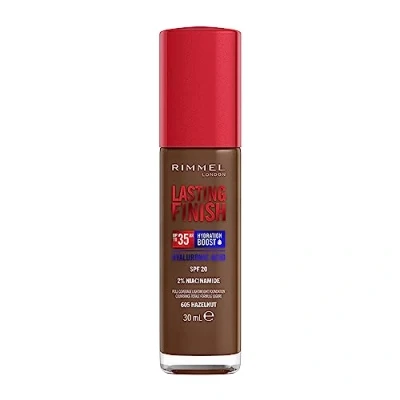 Image of Rimmel Lasting Finish 35Hr Foundation 30ml (Various Shades) 605 Hazelnut