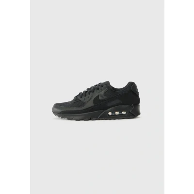 Image of Nike Sportswear AIR MAX 90 Trainers, Men&#039;s, Size: 9, Black Leather and textile