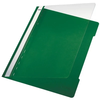 Image of Leitz A4 Standard Plastic File, Pack of 25, 250 Sheet Capacity, Green, 41910055