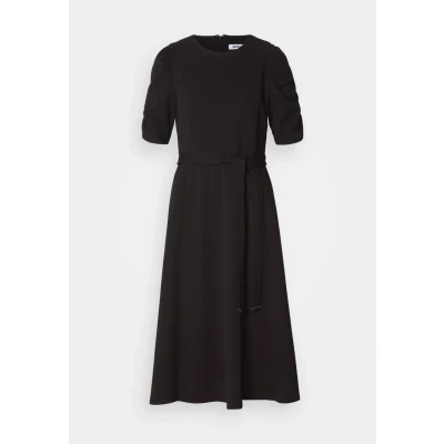 Image of DKNY Ruched Sleeve MAXI Shift dress, Women&#039;s, Size: 16, Black