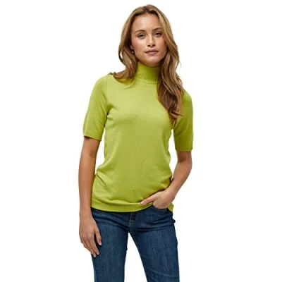 Image of Minus Milima ROLL NECK KNIT Basic Tshirt, Women&#039;s, Size: XS, Bright lime