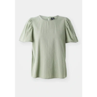 Image of Vero Moda Vmpretty SS WVN GA NOOS Blouse, Women&#039;s, Size: XS, Hedge green