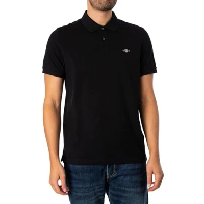 Image of GANT REG Shield Polo shirt, Men&#039;s, Size: XS, Black