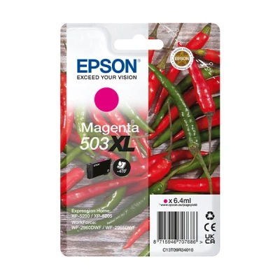 Image of Epson Original 503XL Ink Chili Single Pack Magenta XL, XP 5200 5205 WF 2960DWF 2965DWF, ReadyPrint Flex Tariffs