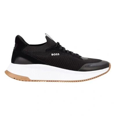 Image of BOSS TTNM EVO Trainers, Men&#039;s, Size: 5, Charcoal Leather and textile