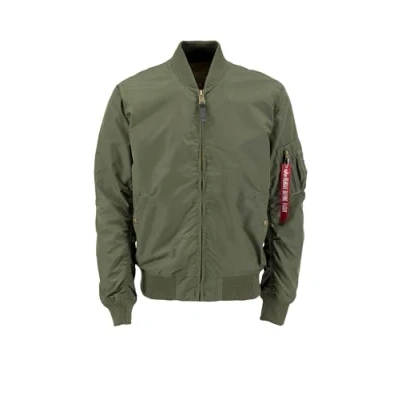 Image of Alpha Industries MA1 TT Bomber Jacket, Men&#039;s, Size: Small, Dark green