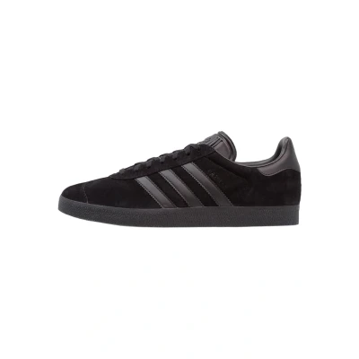 Image of adidas Originals Gazelle Trainers, Size: 3.5, Core black leather and imitation