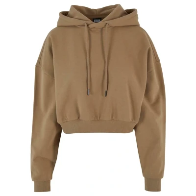 Image of Urban Classics Cropped Heavy Hoodie, Women&#039;s, Size: Large, Warmsand
