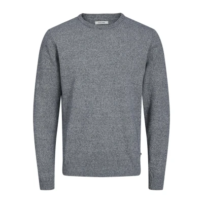 Image of Jack &amp; Jones Ebasic CREW NECK NOOS Jumper, Men&#039;s, Size: Small, Blue/grey
