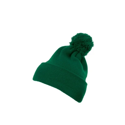 Image of Flexfit Cuffed POM Beanie, Size: One Size, Heathergrey