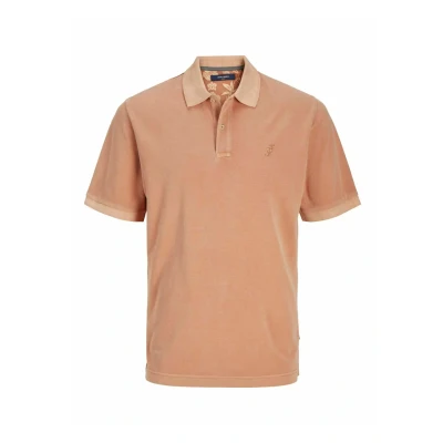 Image of JACK &amp; JONES Men&#039;s Jprbluwilliam Wash Ss Polo Sn Shirt, Orange, S