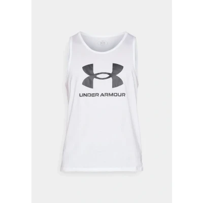 Image of Under Armour UA Sportstyle LOGO Top, Men&#039;s, Size: XXL, White