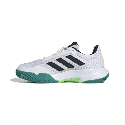 Image of adidas Performance GAME SPEC 2 Multicourt tennis shoes, Men&#039;s, Size: 11, Ftwr white/core black/pure teal shoes