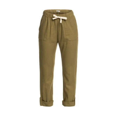 Image of Roxy ON THE Seashore Trousers, Women&#039;s, Size: Large, Loden green