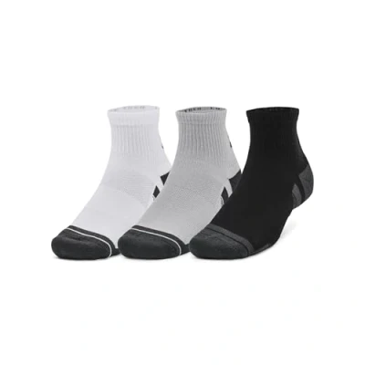 Image of Under Armour Performance TECH Unisex 3 PACK Sports socks, Size: 12 15, Mod gray/white/jet gray