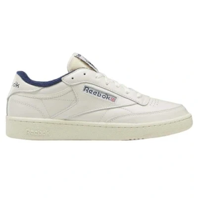 Image of Reebok Classic CLUB C 85 Vintage Unisex Trainers, Size: 5, Chalk/alabasterter/vector navy High quality imitation leather