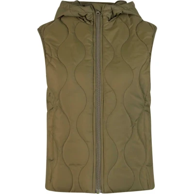 Image of Urban Classics Super Puffer Waistcoat, Women&#039;s, Size: 4XL, Olive