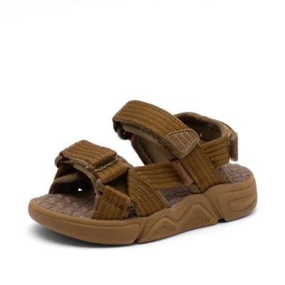 Image of Bisgaard Louis Unisex Sandals for kids, Size: 10K, Khaki Textile