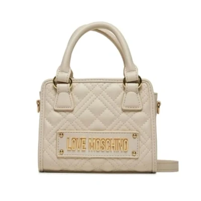 Image of Love Moschino Quilted BAG Handbag, Women&#039;s, Size: One Size, Avorio