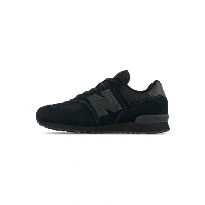Image of New Balance Boy&#039;s 574 Sneaker, Black White, 3.5 UK