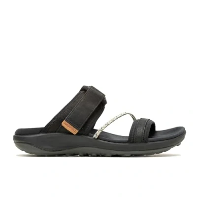 Image of Merrell Terran 4 Slide Walking sandals, Women&#039;s, Size: 3, Black Leather and textile