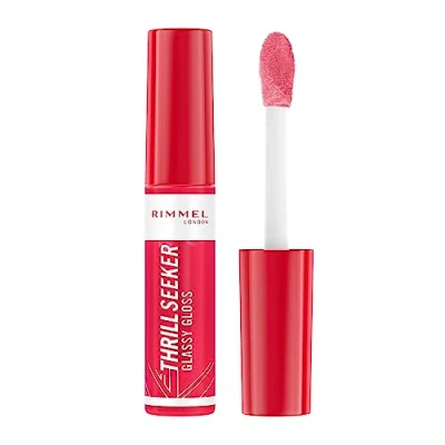 Image of Rimmel London Thrill Seeker Glassy Lip Gloss 10ml (Various Shades) 600 Berry Glace