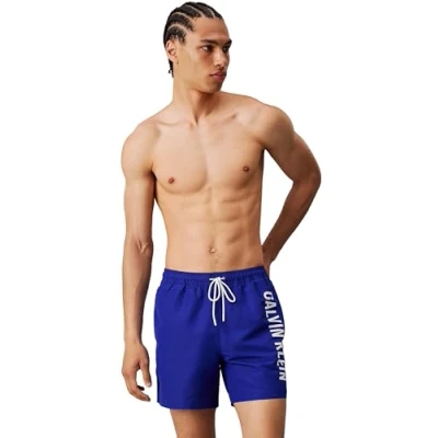 Image of Calvin Klein Swimwear Medium Drawstring Swimming shorts, Men&#039;s, Size: 6XL, Sapphire blue