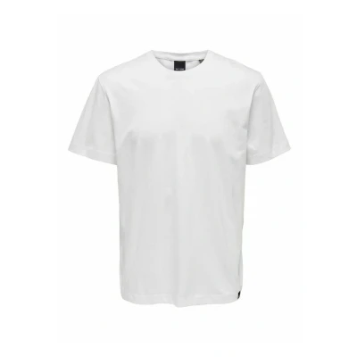 Image of Only &amp; Sons Einfarbiges Basic Tshirt, Men&#039;s, Size: XS, White