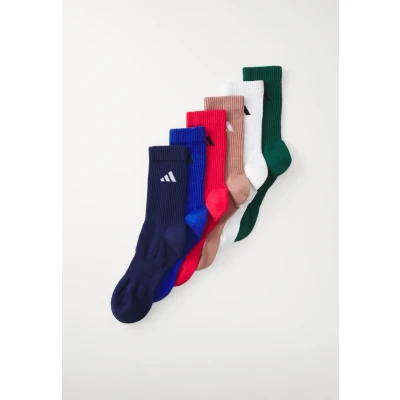 Image of adidas Performance Cushioned Unisex 6 PACK Sports socks, Size: 4.5 5.5, Violet fusion/ice lavender/glow blue/clear pink