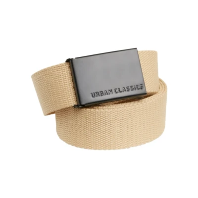 Image of Urban Classics Single Belt, Men&#039;s, Size: One Size, Beige/black
