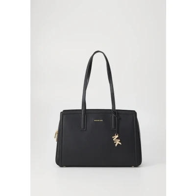 Image of Michael Kors Women MD Tote Hand Bag, Black, 1x1x1, 1x1x1