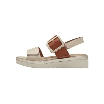Image of Tamaris Comfort Platform sandals, Women&#039;s, Size: 5, Ivory comb Leather