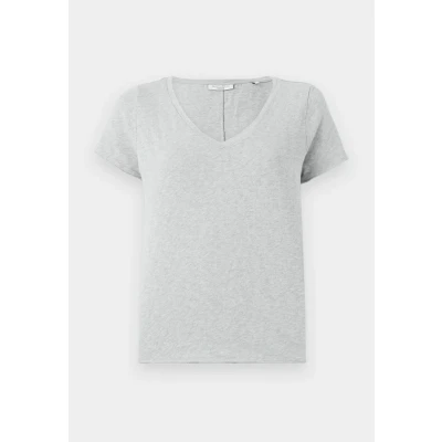Image of Marc O&#039;Polo Denim Short Sleeve V NECK Basic Tshirt, Women&#039;s, Size: XS, Grey melange