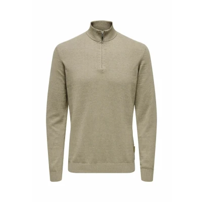 Image of Only &amp; Sons Normal Jumper, Men&#039;s, Size: Small, Desert taupe