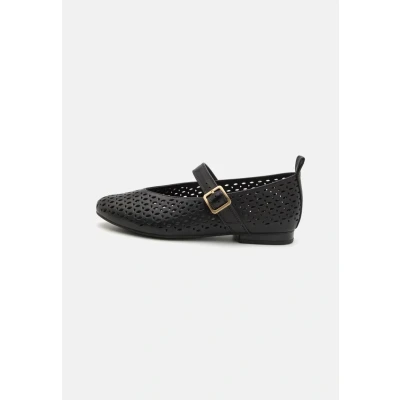 Image of Clarks Fawna JANE Ankle strap ballet pumps, Women&#039;s, Size: 5.5, Black Leather