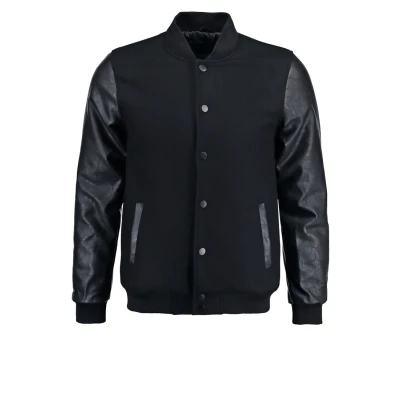 Image of Urban Classics Oldschool College Jacket Summer jacket, Men&#039;s, Size: 5XL, Black/black
