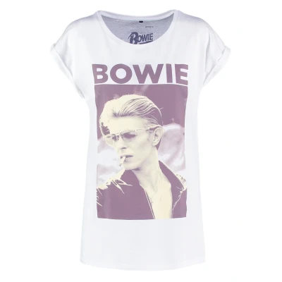 Image of Mister Tee David Bowie Print Tshirt, Women&#039;s, Size: XL, White