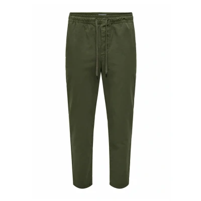 Image of Only &amp; Sons Trousers, Men&#039;s, Size: Small, Olive night