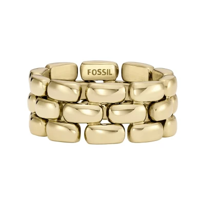 Image of Fossil Arden Ring goldcoloured, Women&#039;s, Size: L M, Gold coloured