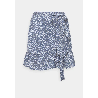 Image of ONLY Onlolivia Wrap Skirt skirt, Women&#039;s, Size: Large, Blue