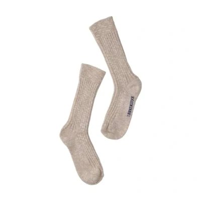 Image of Birkenstock Cotton Slub Socks Beige/White 1008033 Beige/White, multi, 39 41