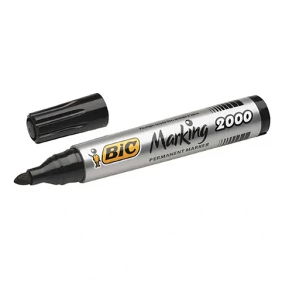 Image of BIC Marking 2000 ECOlutions Permanent Bullet Tip Markers Black, (Pack of 1)