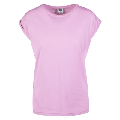 Image of Urban Classics Extended Shoulder Basic Tshirt, Women&#039;s, Size: XS, Coolpink