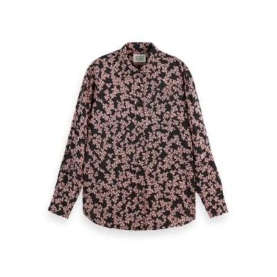 Image of Scotch &amp; Soda Printed Relaxed FIT Shirt Buttondown blouse, Women&#039;s, Size: 6, Dusty red