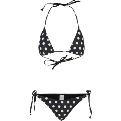 Image of Urban Classics Pattern SET Bikini, Women&#039;s, Size: XL, Polkadots black