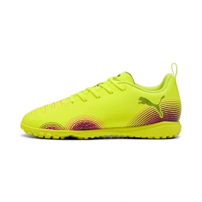 Image of Puma Future 8 PLAY TT JR Unisex Astro turf trainers for kids, Size: 15, Yellow alert/black/sun struck shoes