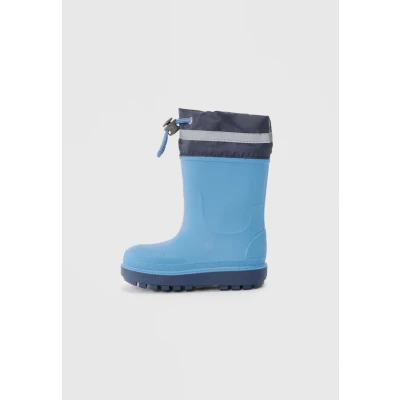 Image of Playshoes Unisex Children&#039;s Rain Boots, Lined Wellington Blue Lined, 20 EU