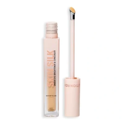 Image of Revolution Skin Silk Radiant Serum Augenaufheller Hydratisiert und glättet mit Hyaluronsäure Squalan Vegan &amp; Cruelty Free Medium Yellow 2 ml