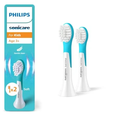 Image of Philips Sonicare for Kids, Genuine Replacement Toothbrush Heads Kids Aged 3+, 2 Pack, HX6032/90