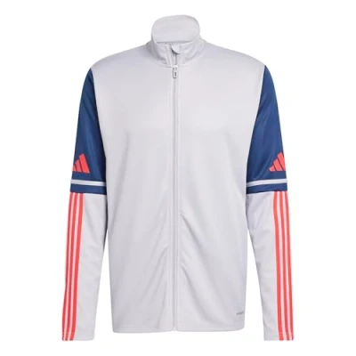 Image of adidas Performance Squadra Training jacket, Men&#039;s, Size: XS, Glory grey team navy blue pure ruby